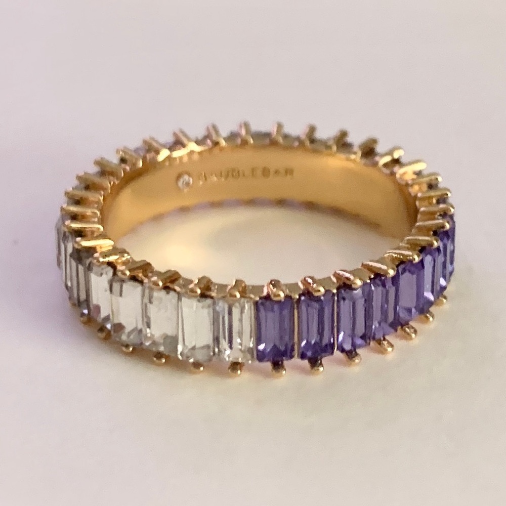 BaubleBar Mini Alidia Ring, Purple/Clear, Size 9